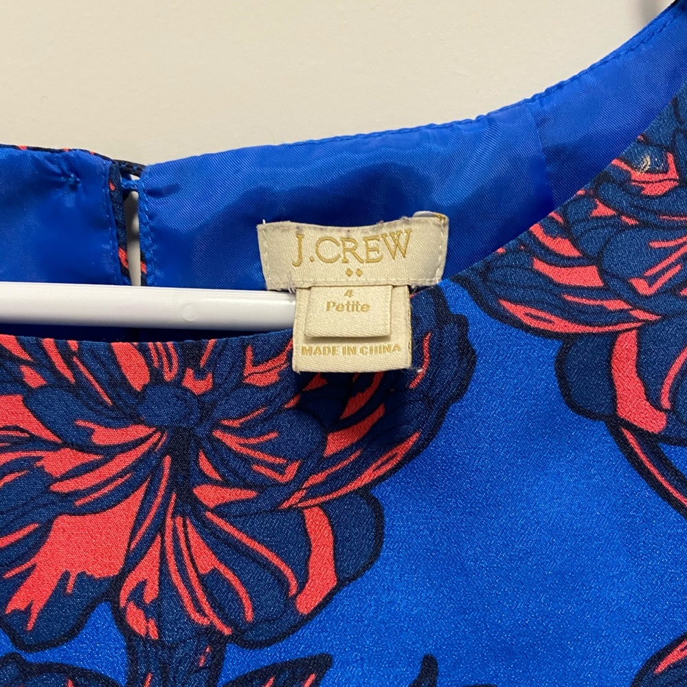 J. Crew Floral Dress Size 4 Petite - Picture 4 of 5